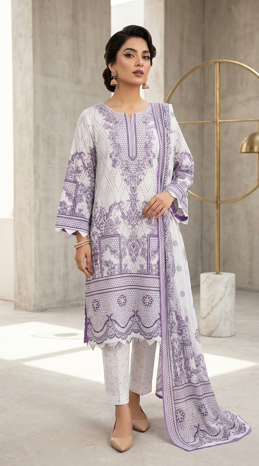 3pc Pakistani Embrioded Ladies Shalwar Kameez | LSK2